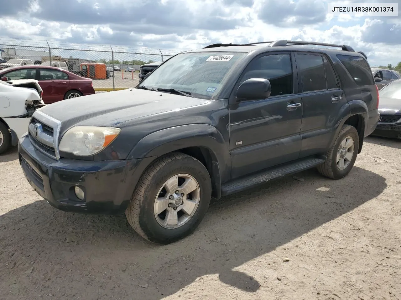 2008 Toyota 4Runner Sr5 VIN: JTEZU14R38K001374 Lot: 74425644