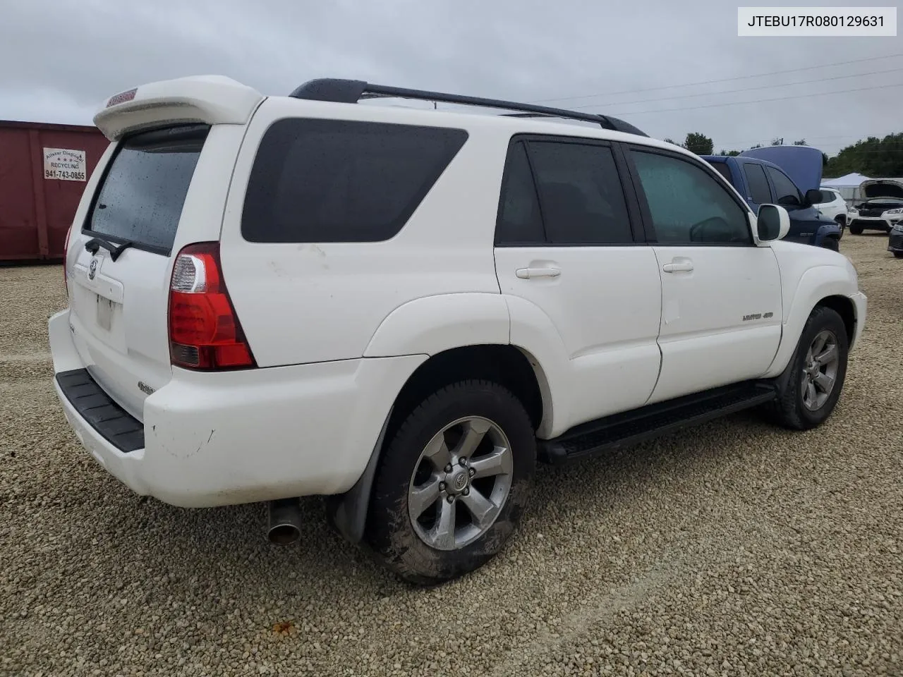 2008 Toyota 4Runner Limited VIN: JTEBU17R080129631 Lot: 74516204