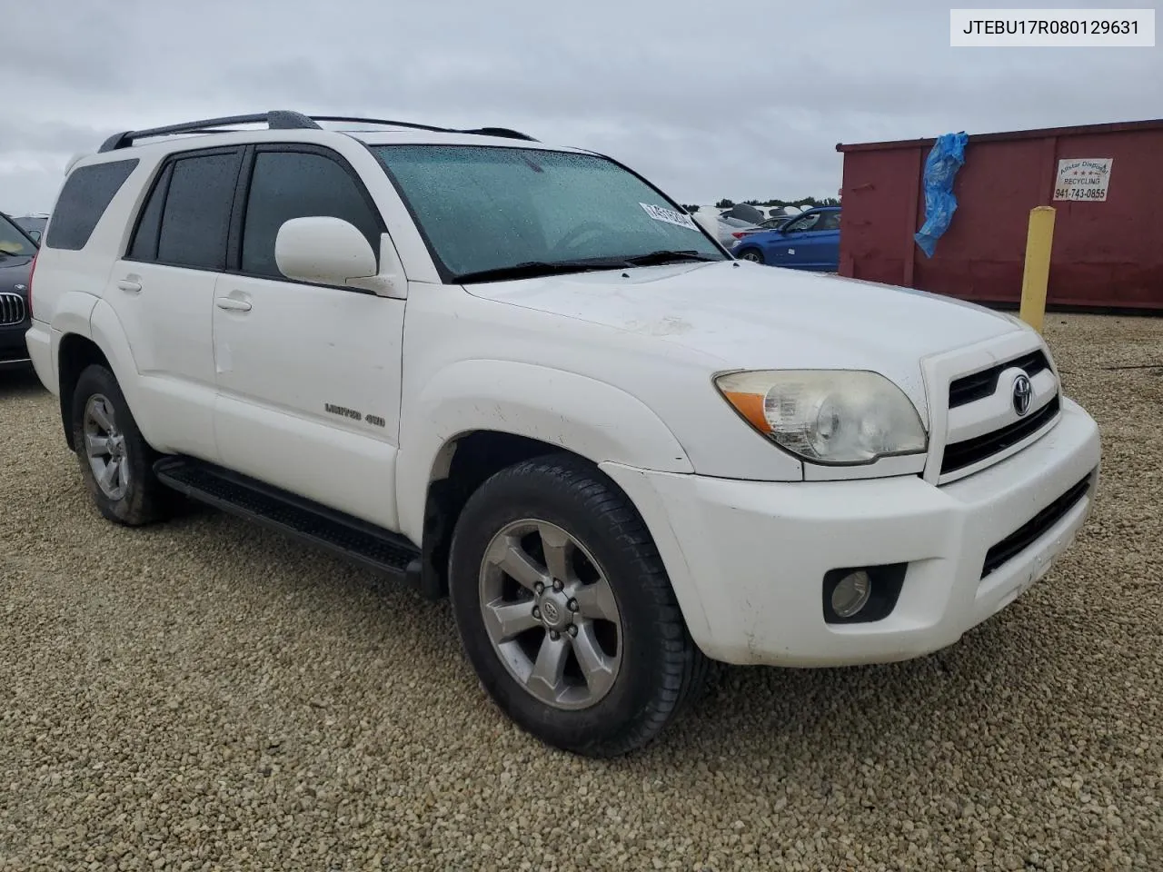 2008 Toyota 4Runner Limited VIN: JTEBU17R080129631 Lot: 74516204