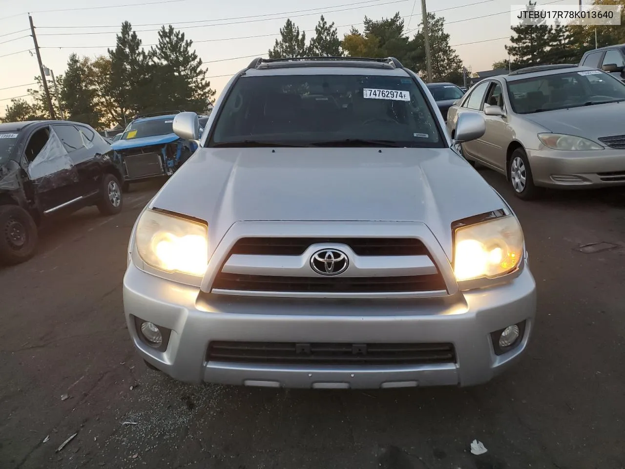 2008 Toyota 4Runner Limited VIN: JTEBU17R78K013640 Lot: 74762974