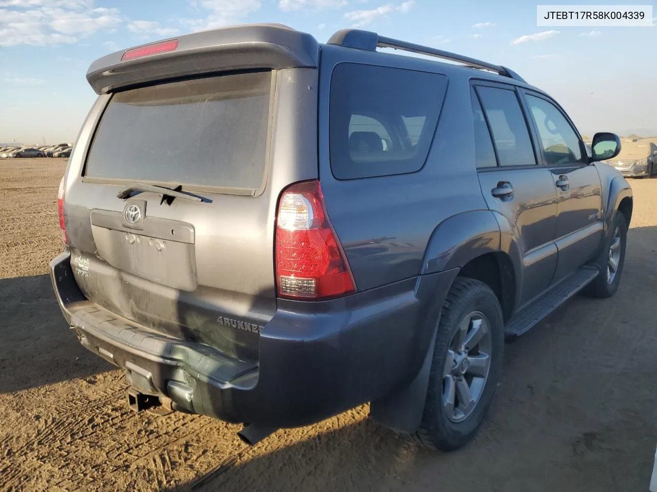 2008 Toyota 4Runner Limited VIN: JTEBT17R58K004339 Lot: 75476994