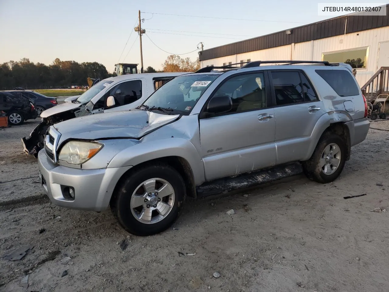 2008 Toyota 4Runner Sr5 VIN: JTEBU14R480132407 Lot: 75591454