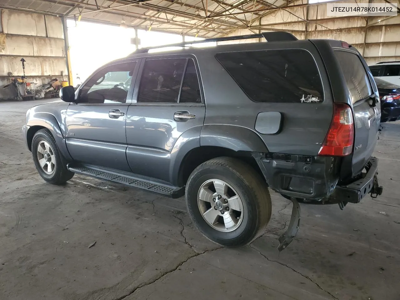 2008 Toyota 4Runner Sr5 VIN: JTEZU14R78K014452 Lot: 75733944