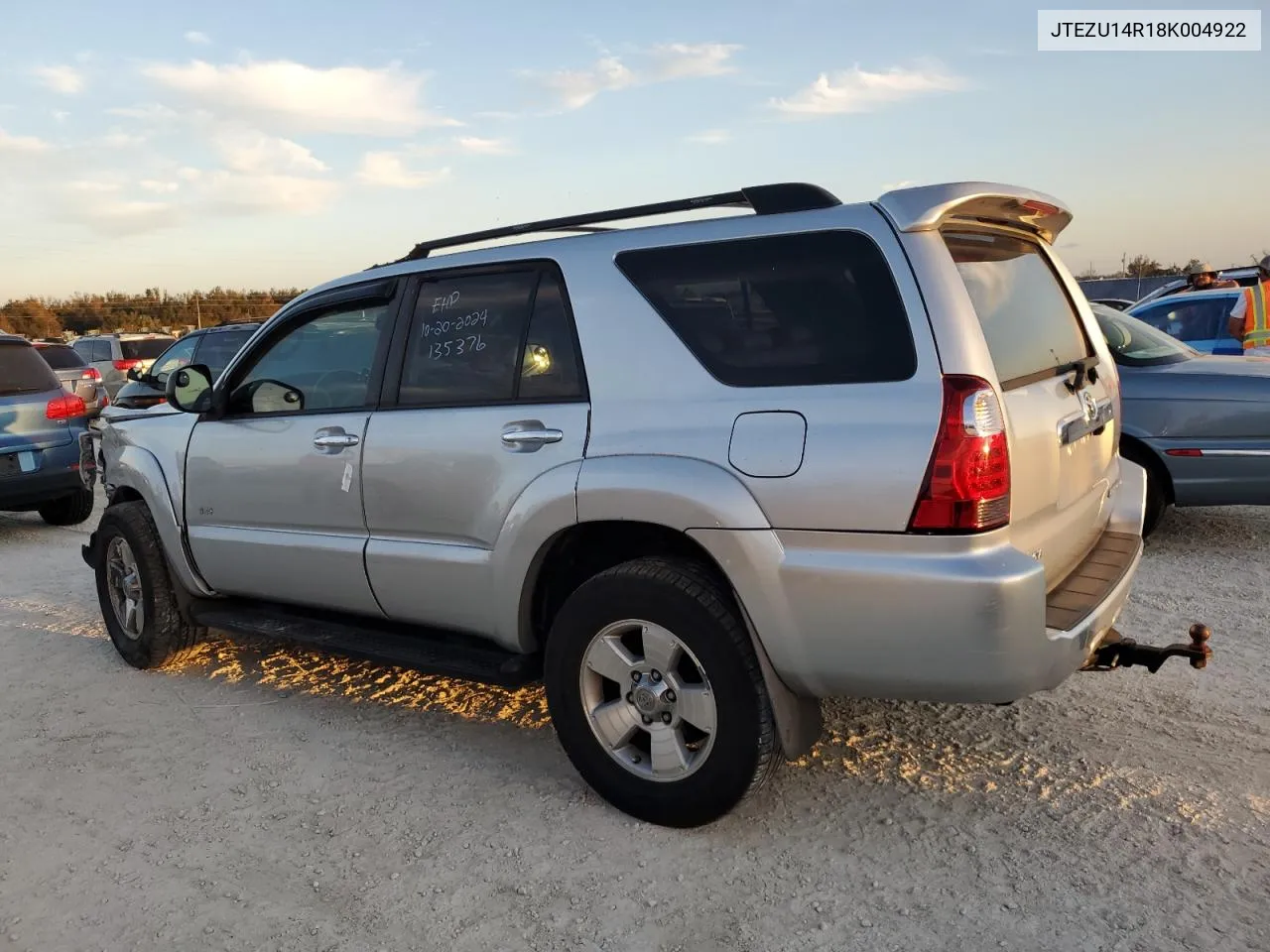 2008 Toyota 4Runner Sr5 VIN: JTEZU14R18K004922 Lot: 77362844