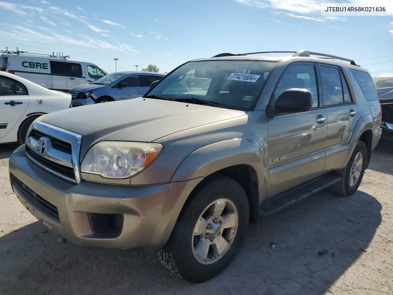 2008 Toyota 4Runner Sr5 VIN: JTEBU14R68K021636 Lot: 77421604