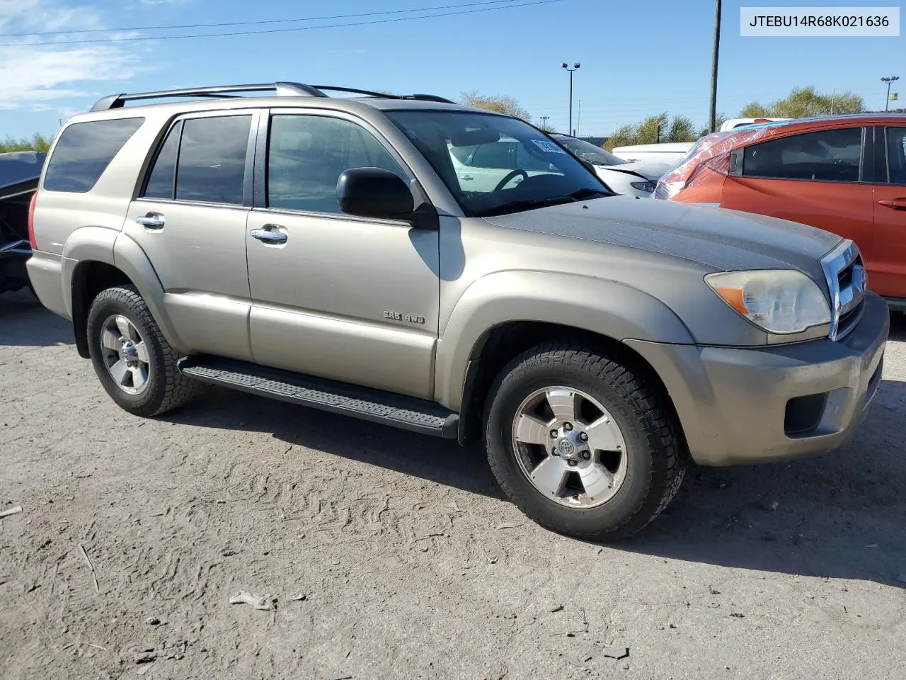 2008 Toyota 4Runner Sr5 VIN: JTEBU14R68K021636 Lot: 77421604