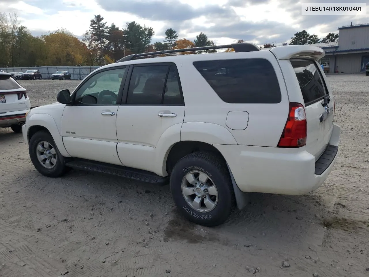 2008 Toyota 4Runner Sr5 VIN: JTEBU14R18K010401 Lot: 77781234