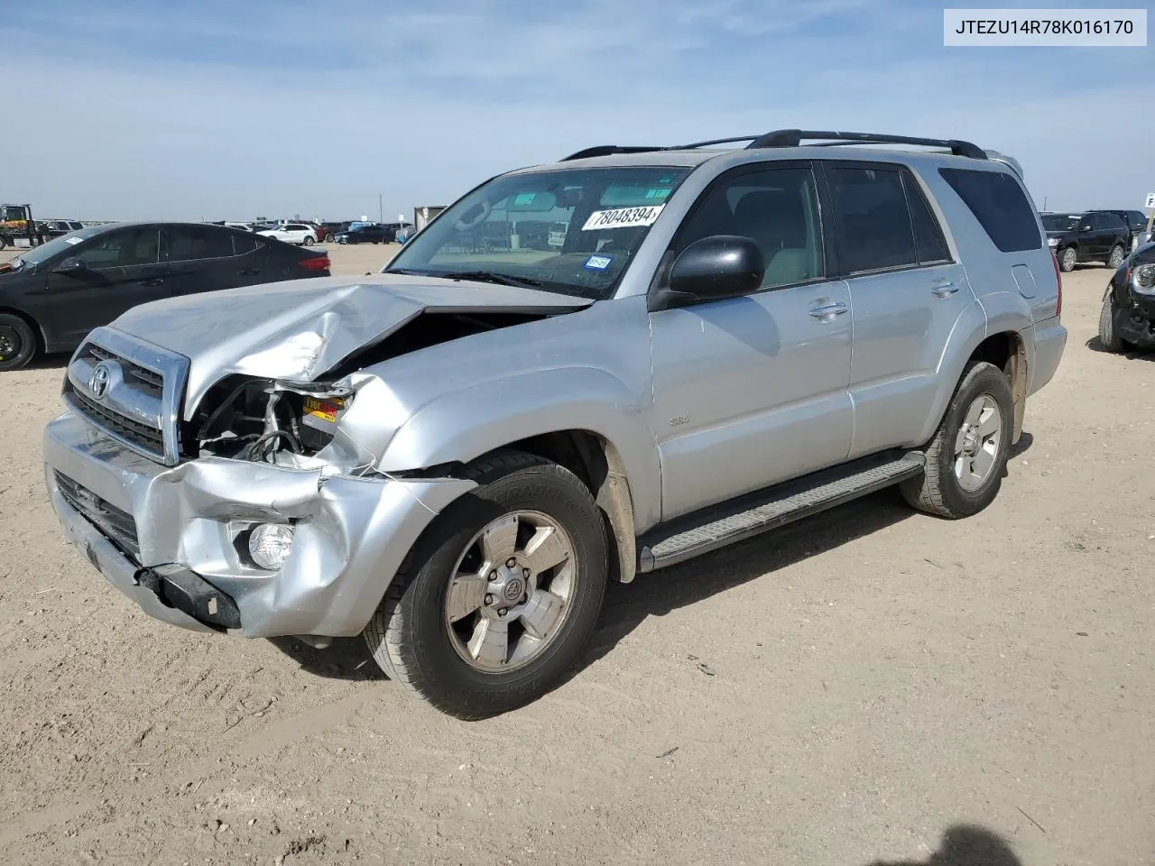 2008 Toyota 4Runner Sr5 VIN: JTEZU14R78K016170 Lot: 78048394