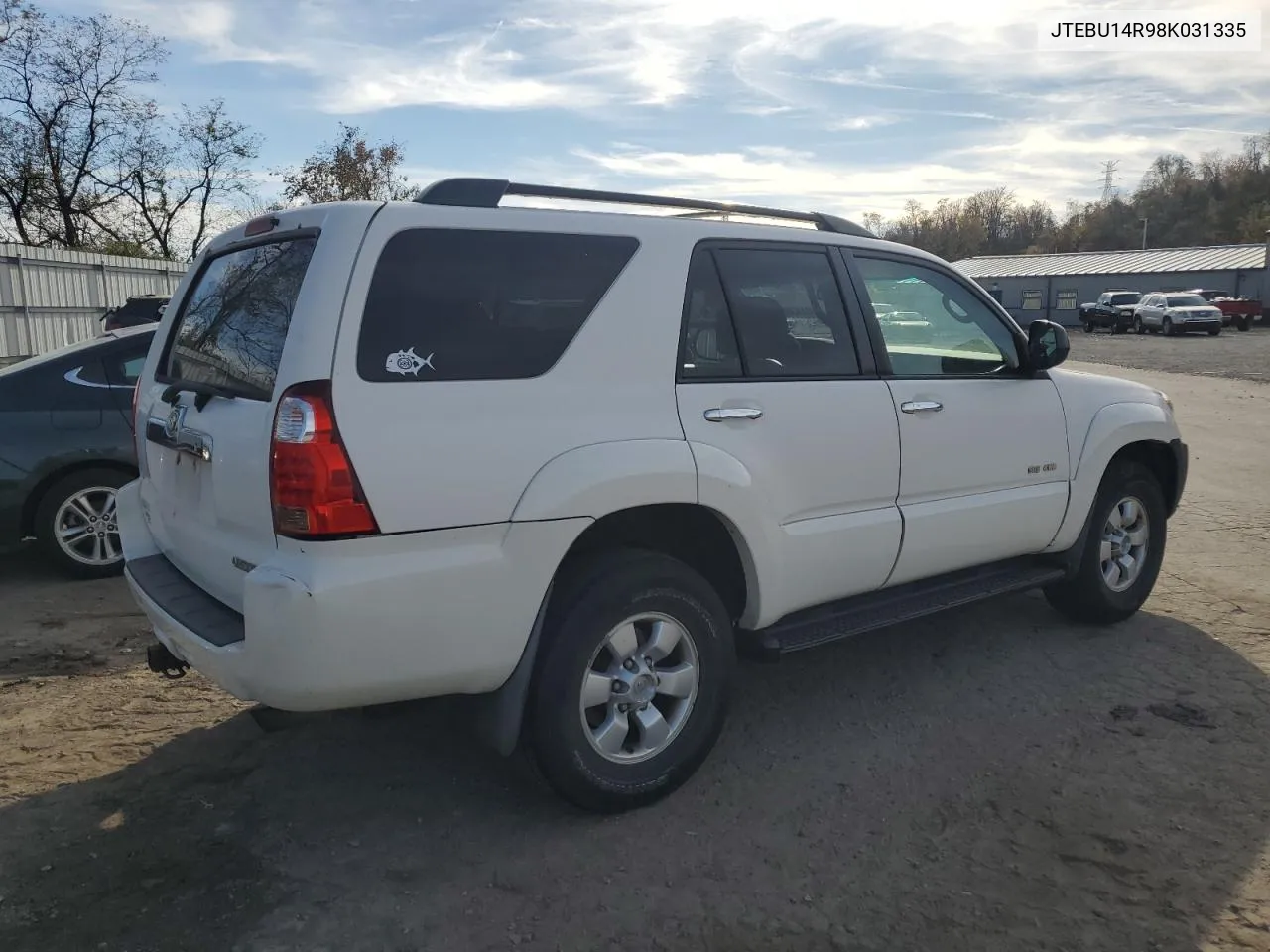 2008 Toyota 4Runner Sr5 VIN: JTEBU14R98K031335 Lot: 78143454