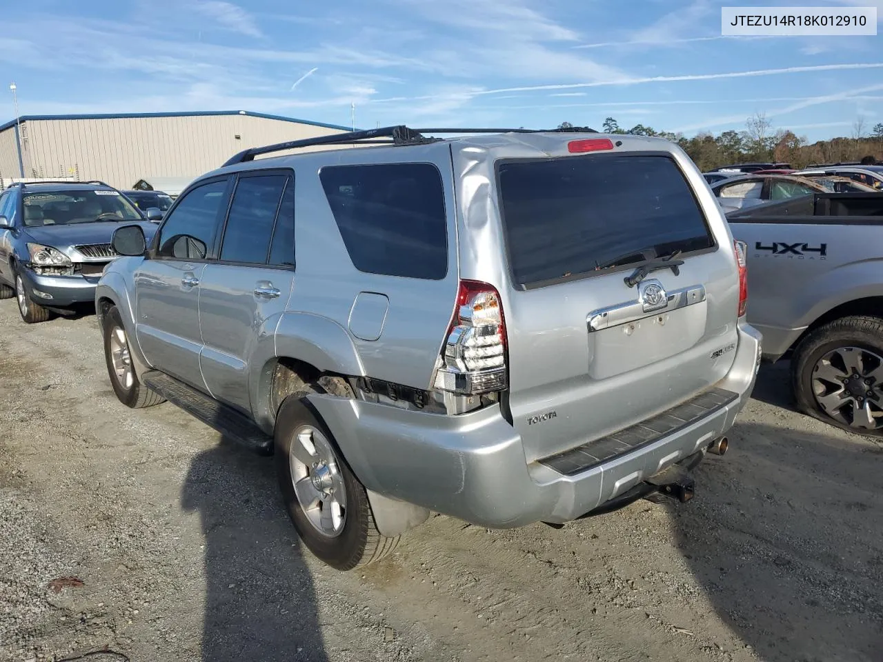 2008 Toyota 4Runner Sr5 VIN: JTEZU14R18K012910 Lot: 79552484