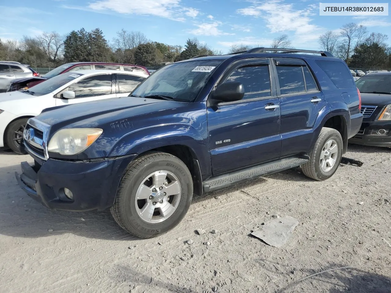 2008 Toyota 4Runner Sr5 VIN: JTEBU14R38K012683 Lot: 80418434