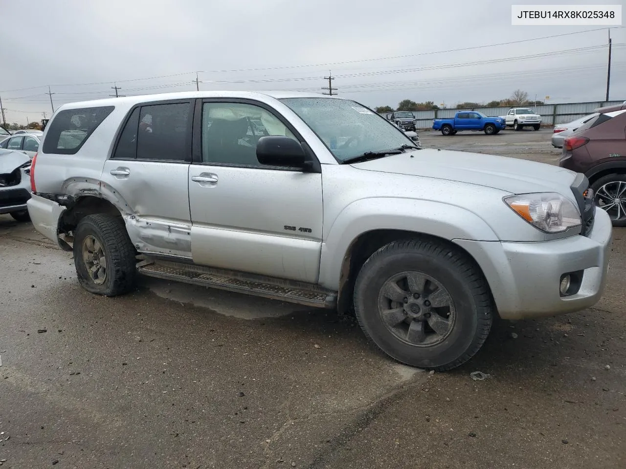 2008 Toyota 4Runner Sr5 VIN: JTEBU14RX8K025348 Lot: 80822974