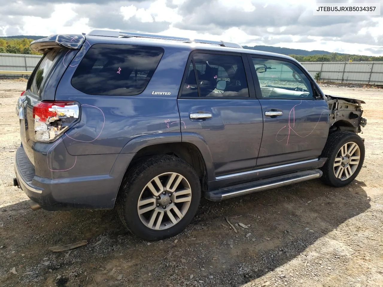 2011 Toyota 4Runner Sr5 VIN: JTEBU5JRXB5034357 Lot: 72352434