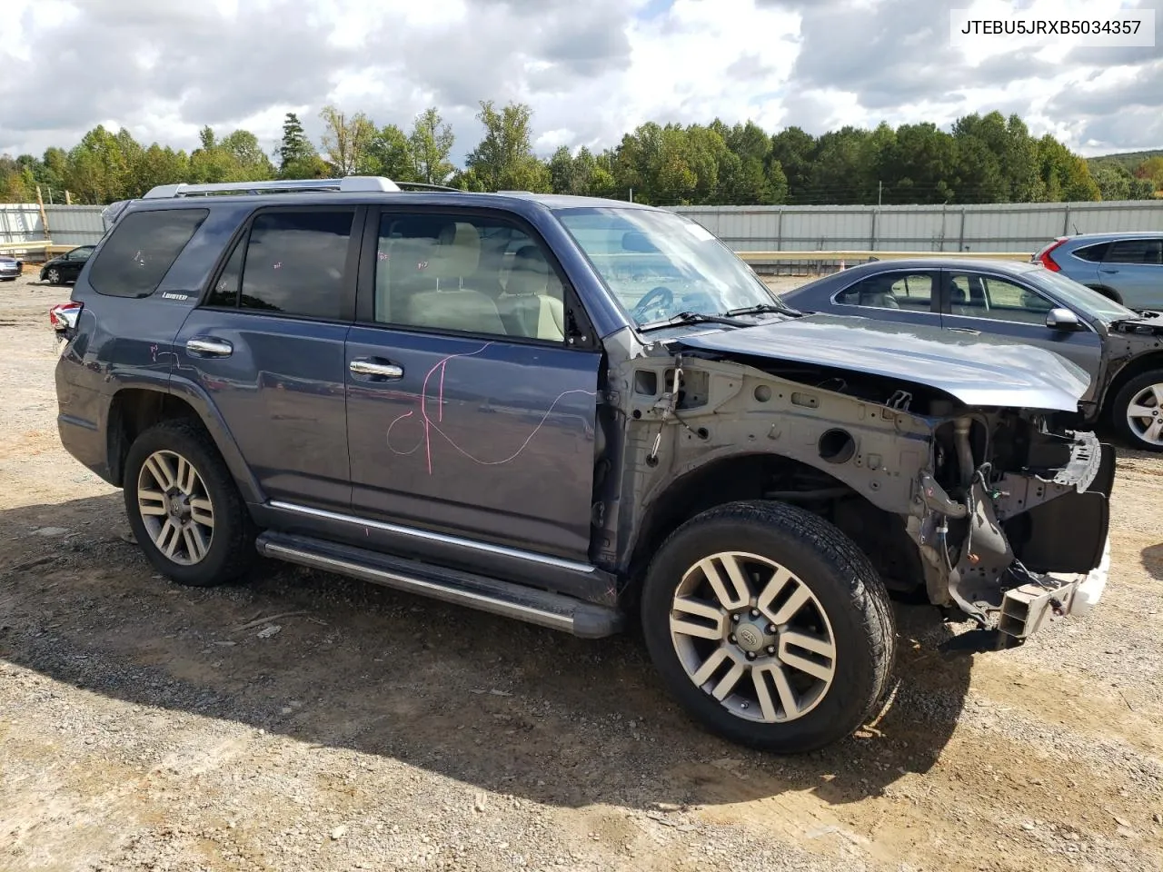 2011 Toyota 4Runner Sr5 VIN: JTEBU5JRXB5034357 Lot: 72352434