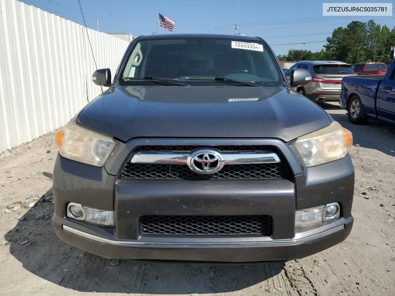 2012 Toyota 4Runner Sr5 VIN: JTEZU5JR6C5035781 Lot: 72099394