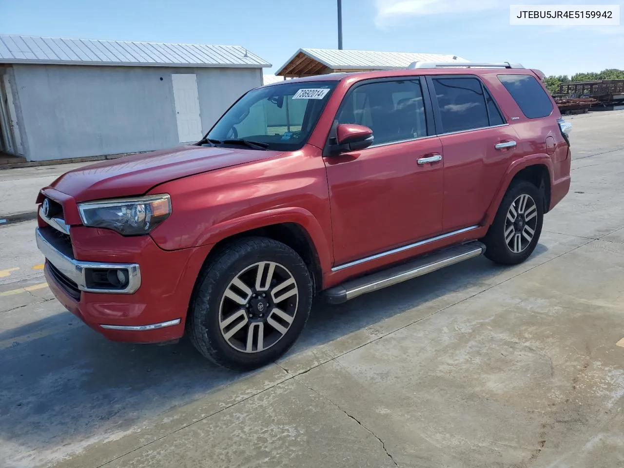 2014 Toyota 4Runner Sr5 VIN: JTEBU5JR4E5159942 Lot: 73692014