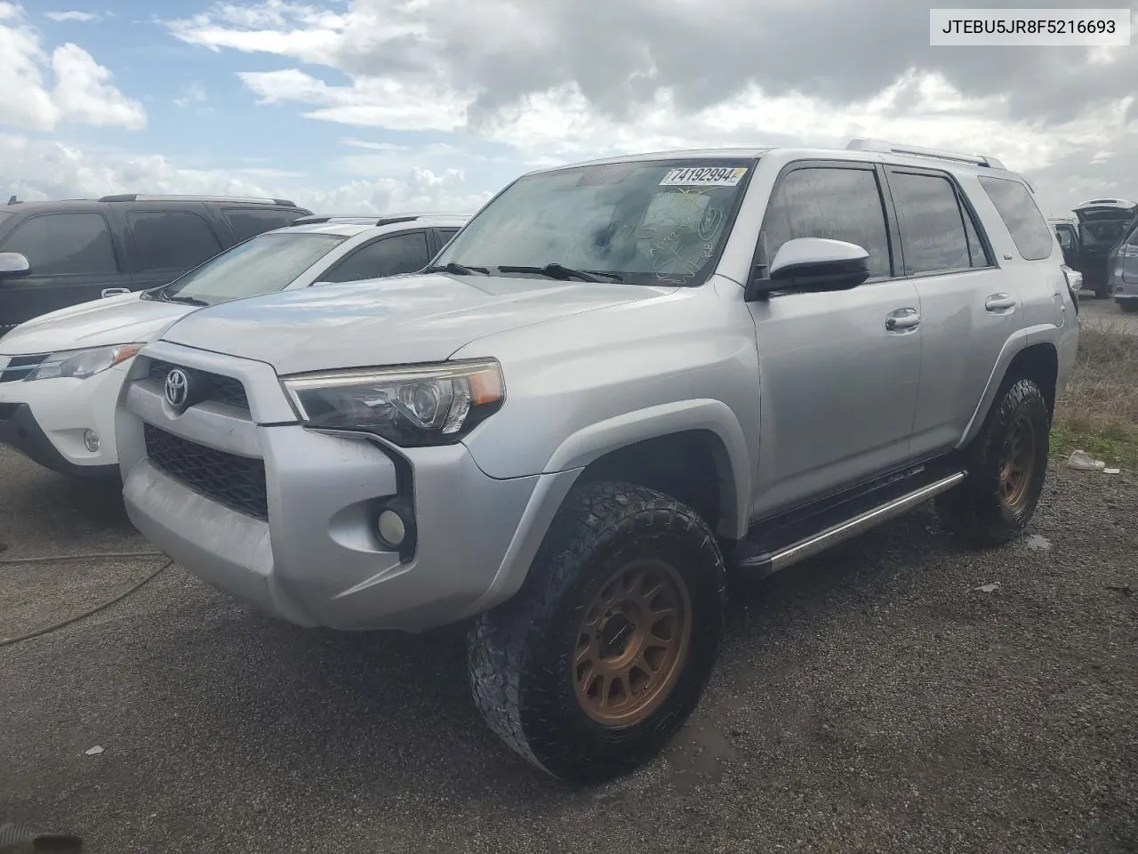 2015 Toyota 4Runner Sr5 VIN: JTEBU5JR8F5216693 Lot: 74192994