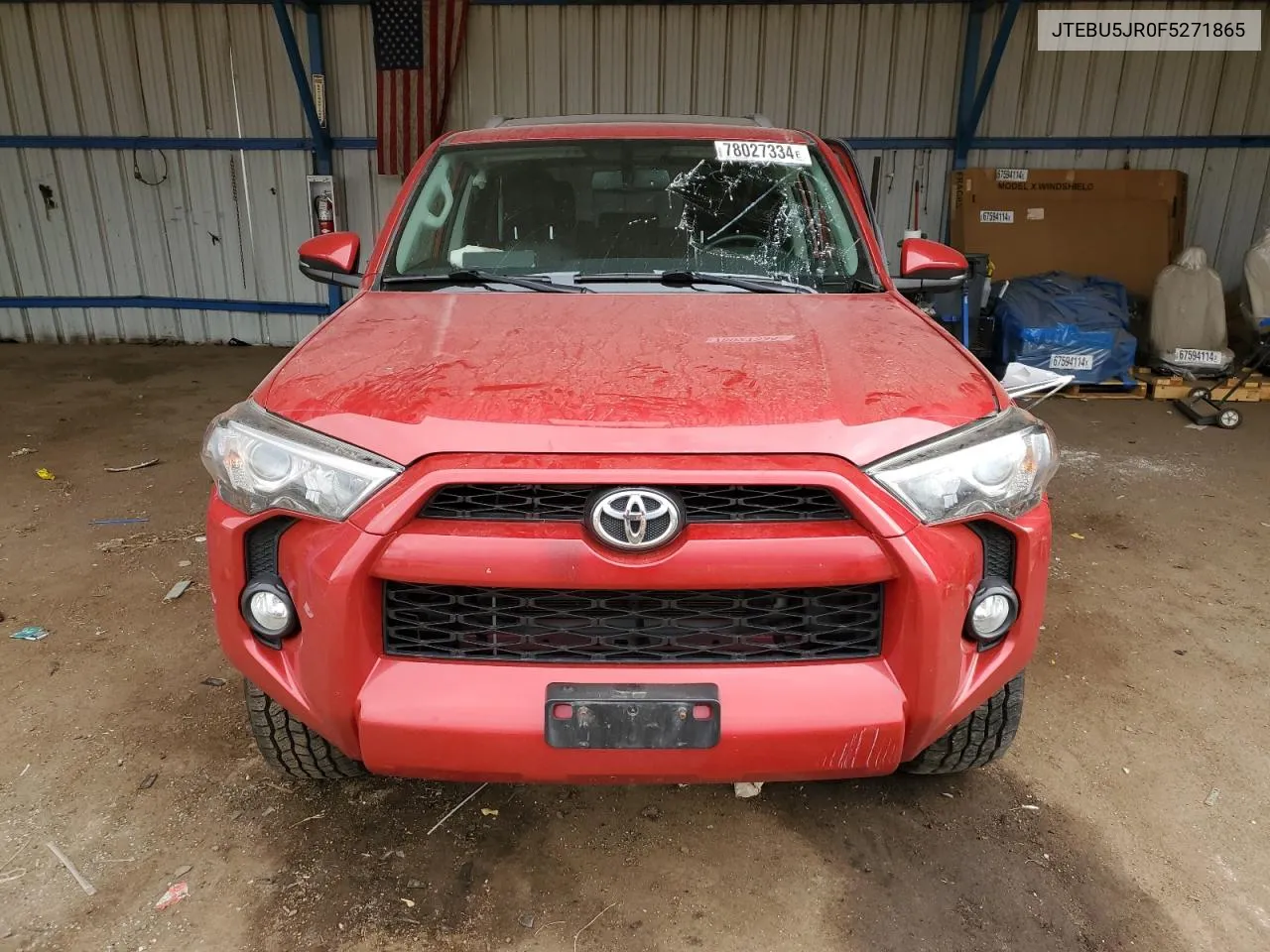 2015 Toyota 4Runner Sr5 VIN: JTEBU5JR0F5271865 Lot: 78027334