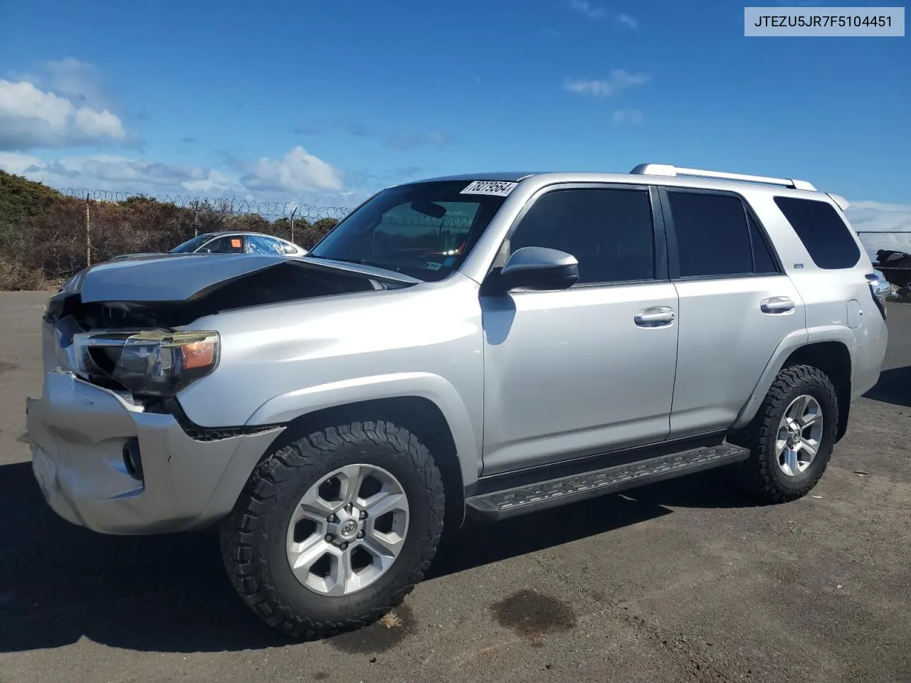 2015 Toyota 4Runner Sr5 VIN: JTEZU5JR7F5104451 Lot: 78279564