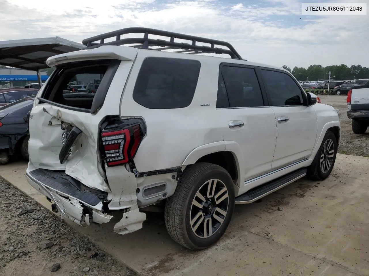 2016 Toyota 4Runner Sr5 VIN: JTEZU5JR8G5112043 Lot: 53146904