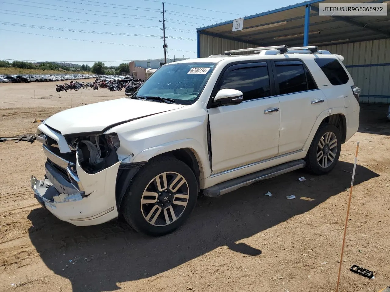 2016 Toyota 4Runner Sr5/Sr5 Premium VIN: JTEBU5JR9G5365972 Lot: 62694134