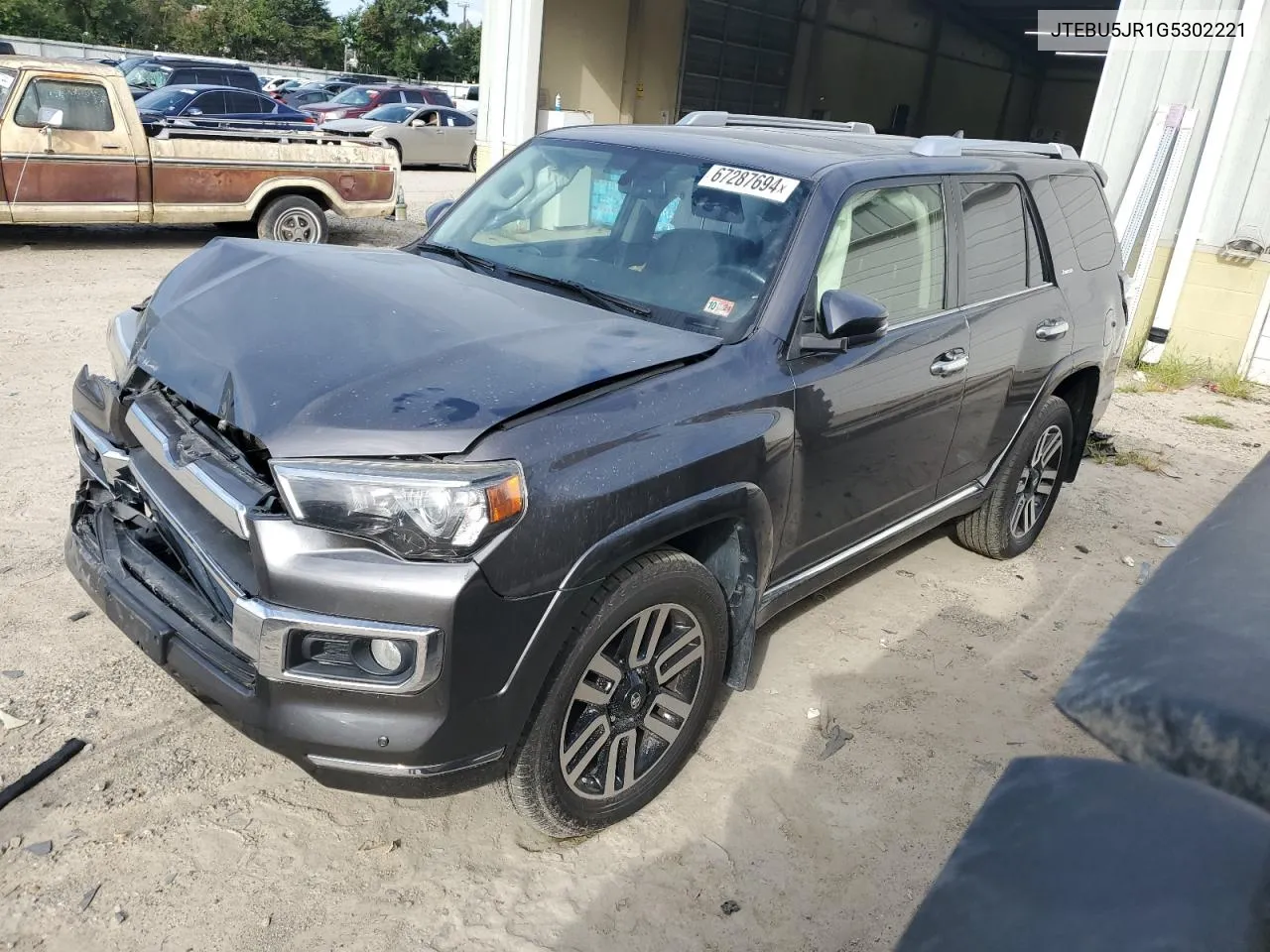 2016 Toyota 4Runner Sr5/Sr5 Premium VIN: JTEBU5JR1G5302221 Lot: 67287694