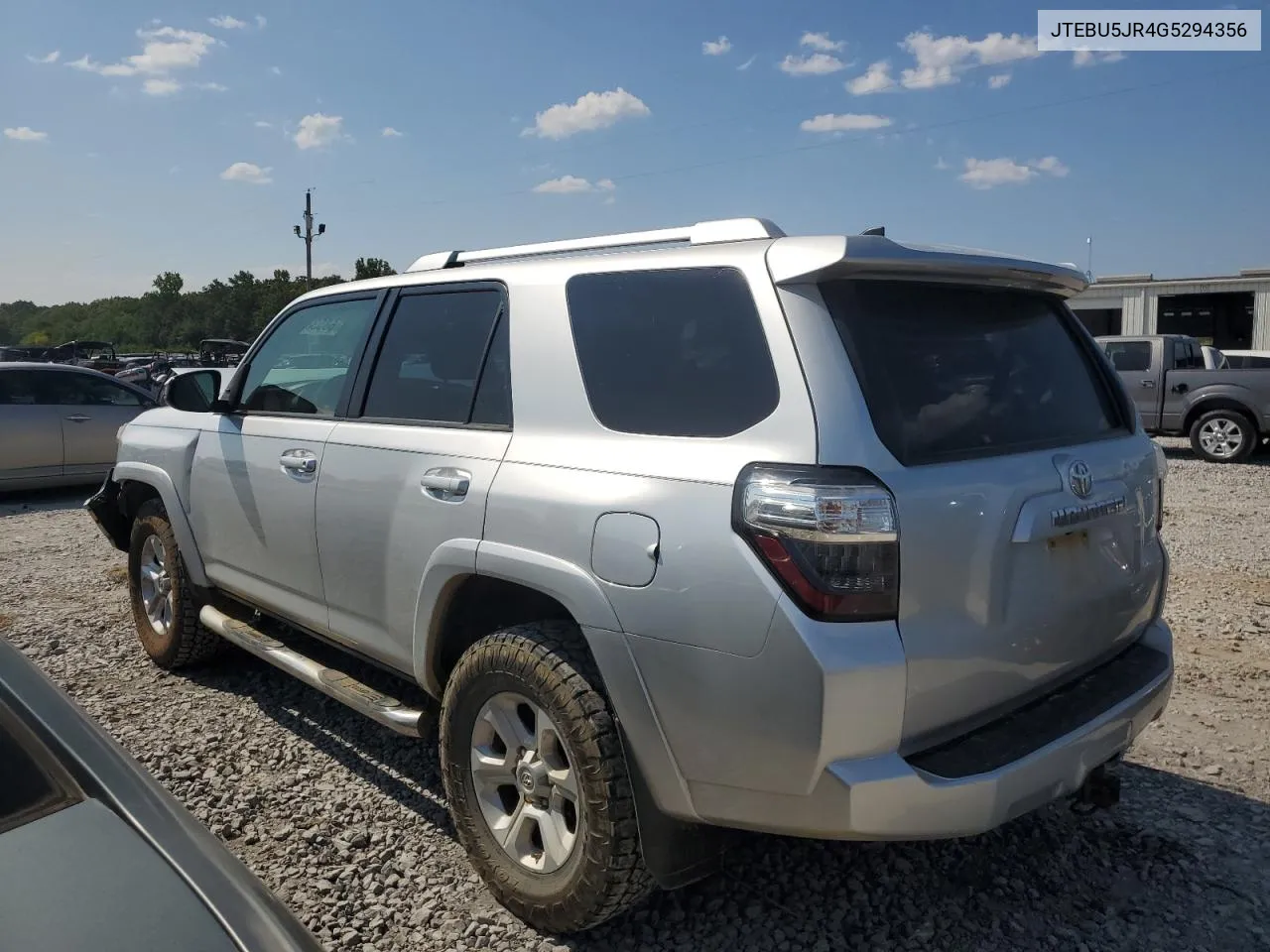 2016 Toyota 4Runner Sr5/Sr5 Premium VIN: JTEBU5JR4G5294356 Lot: 68538304