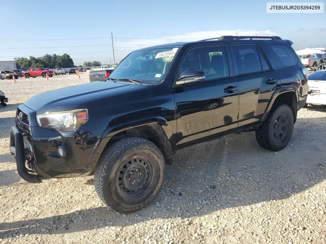 2016 Toyota 4Runner Sr5/Sr5 Premium VIN: JTEBU5JR2G5394259 Lot: 69028554