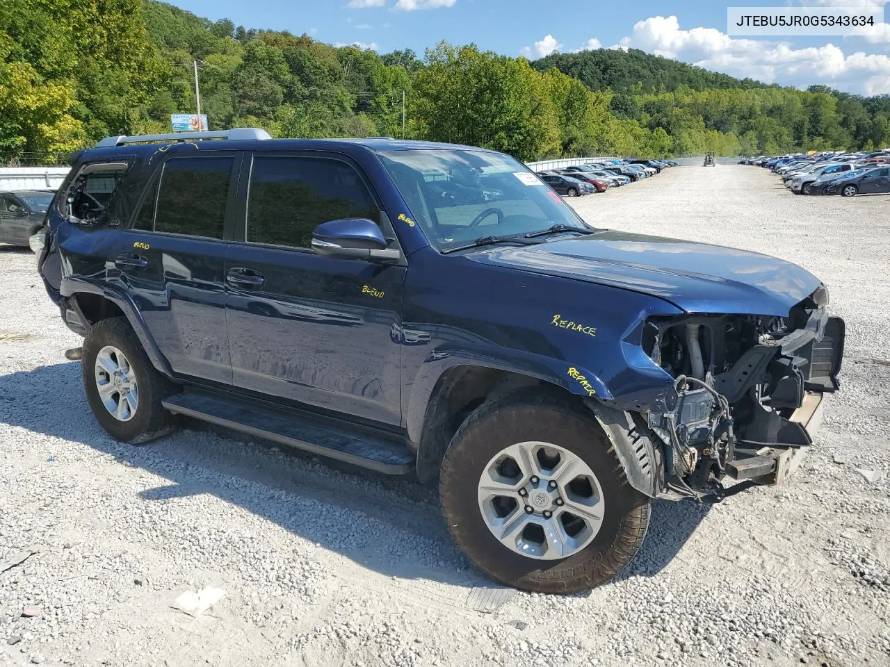 2016 Toyota 4Runner Sr5/Sr5 Premium VIN: JTEBU5JR0G5343634 Lot: 70768554