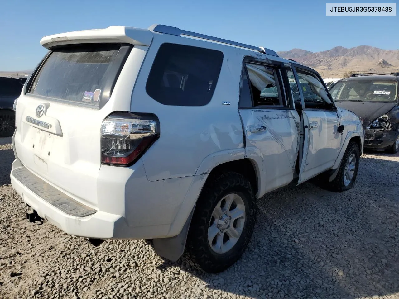 2016 Toyota 4Runner Sr5/Sr5 Premium VIN: JTEBU5JR3G5378488 Lot: 72374424