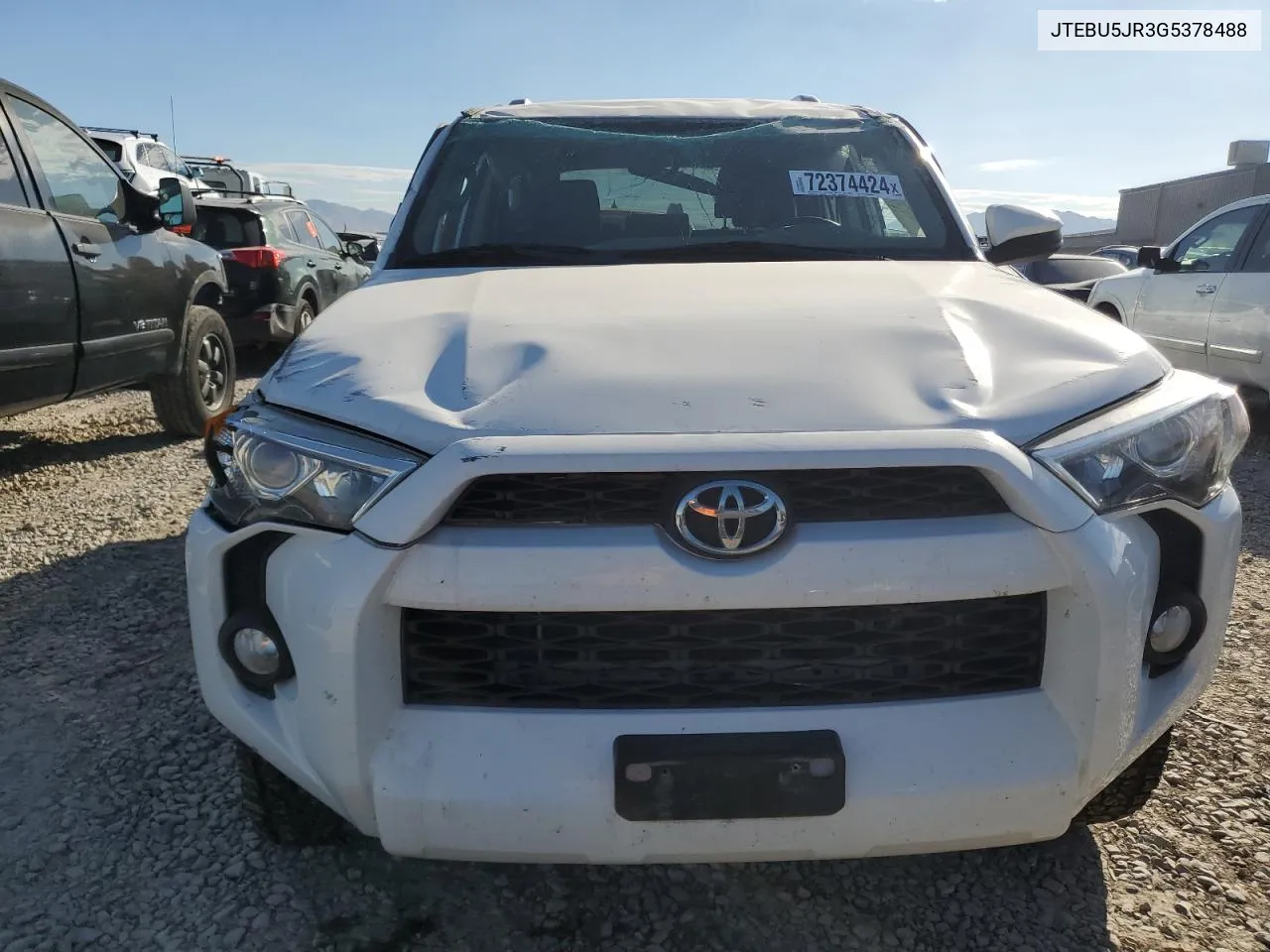 2016 Toyota 4Runner Sr5/Sr5 Premium VIN: JTEBU5JR3G5378488 Lot: 72374424