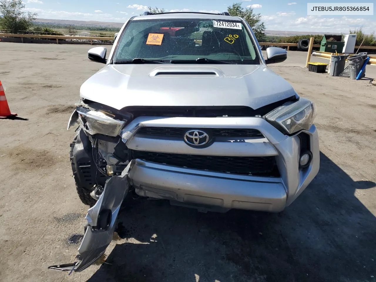 2016 Toyota 4Runner Sr5/Sr5 Premium VIN: JTEBU5JR8G5366854 Lot: 72412034