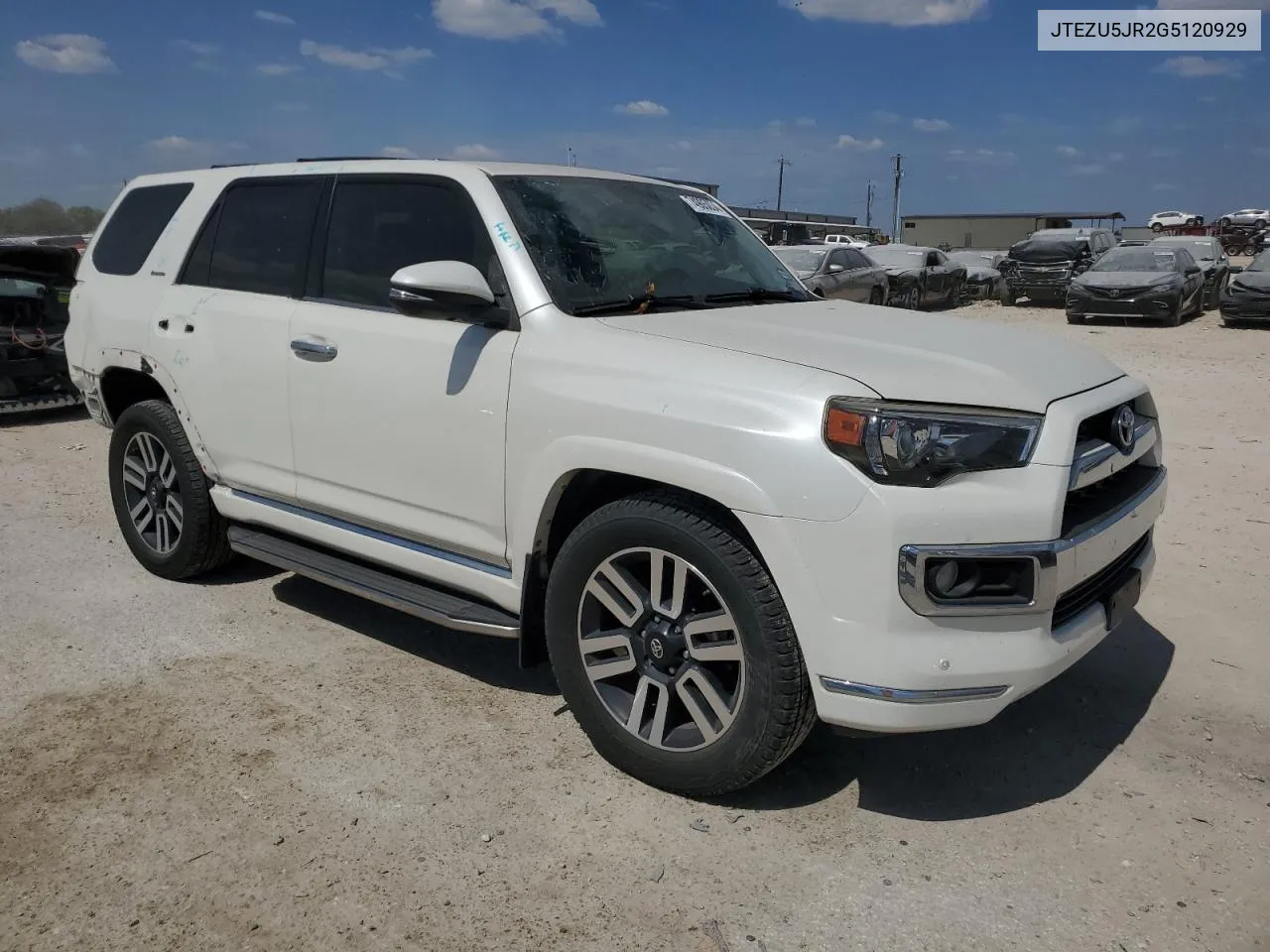 2016 Toyota 4Runner Sr5 VIN: JTEZU5JR2G5120929 Lot: 74905034