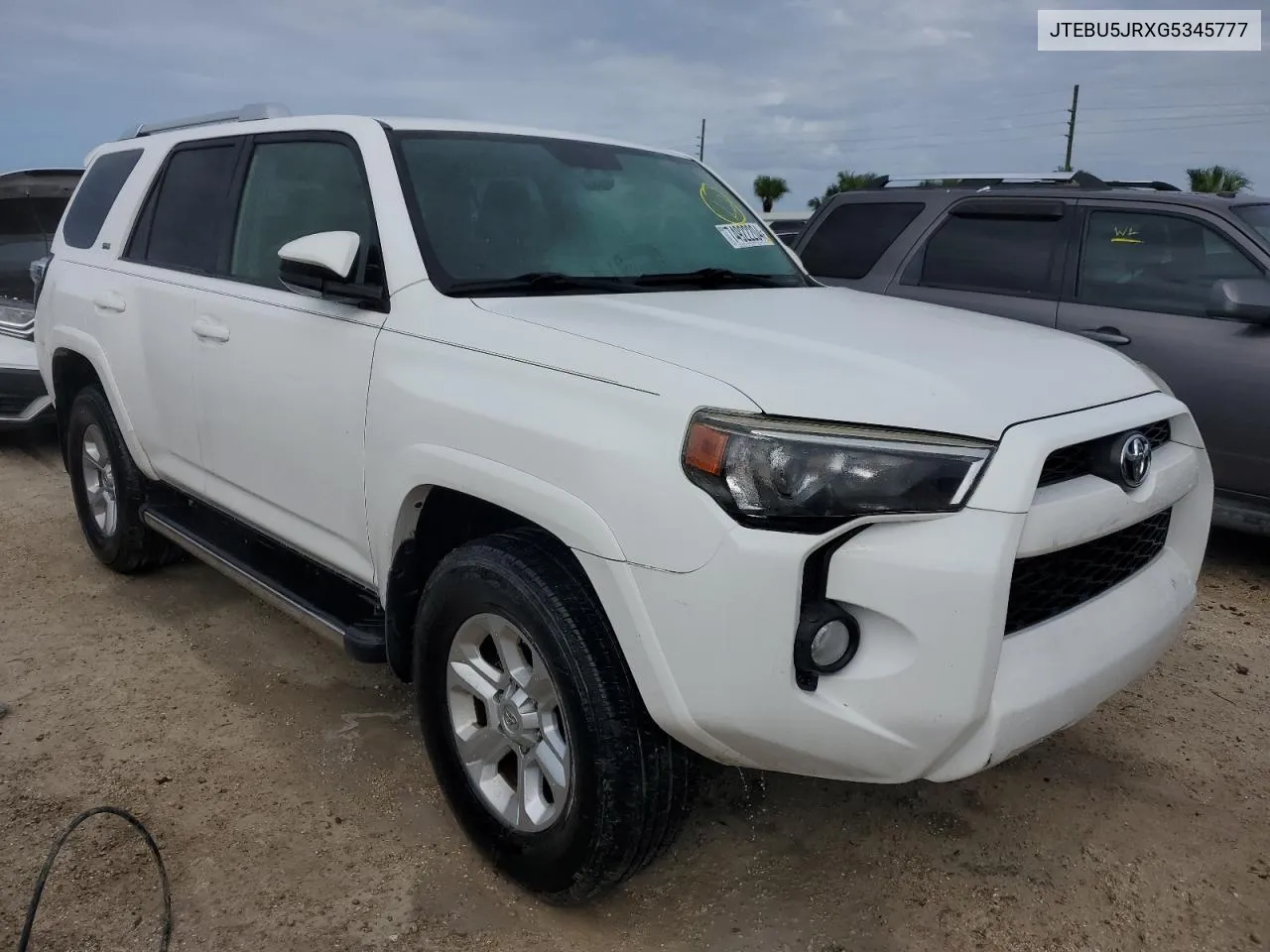 2016 Toyota 4Runner Sr5/Sr5 Premium VIN: JTEBU5JRXG5345777 Lot: 74922204