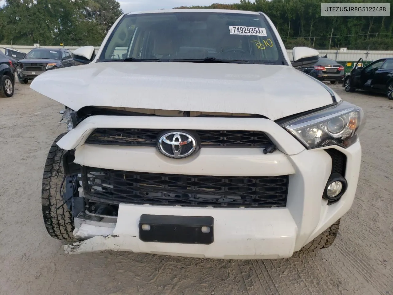 2016 Toyota 4Runner Sr5 VIN: JTEZU5JR8G5122488 Lot: 74929354