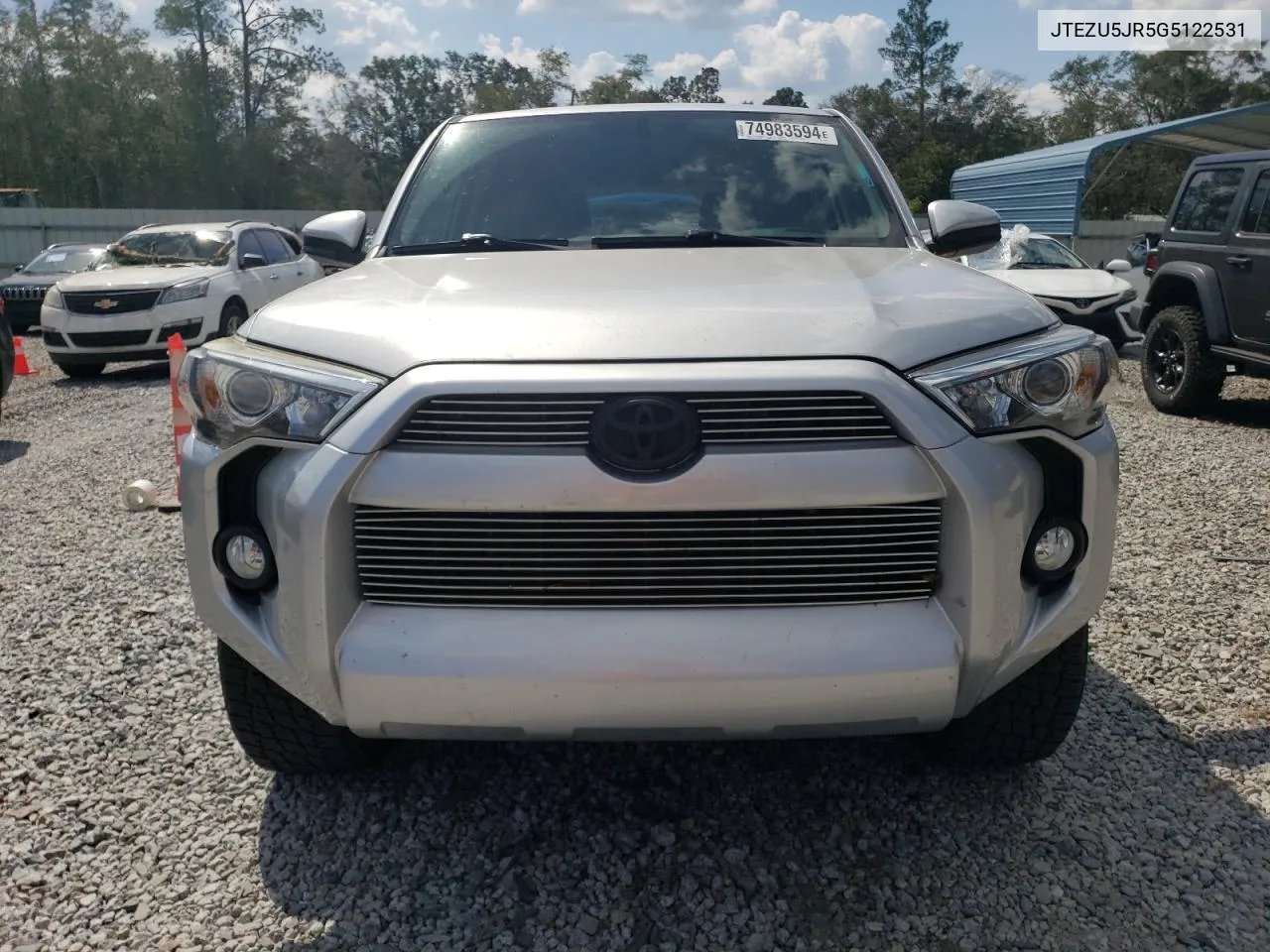 2016 Toyota 4Runner Sr5 VIN: JTEZU5JR5G5122531 Lot: 74983594