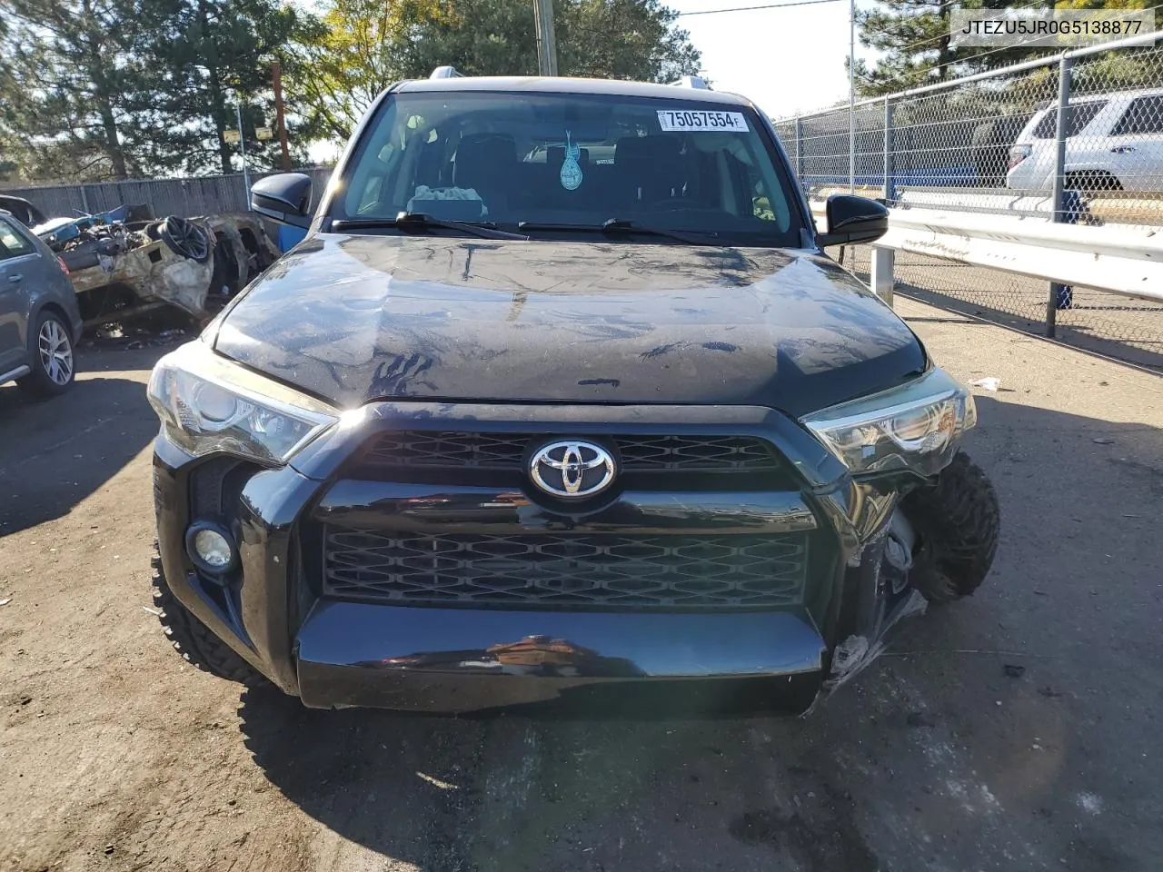 2016 Toyota 4Runner Sr5 VIN: JTEZU5JR0G5138877 Lot: 75057554