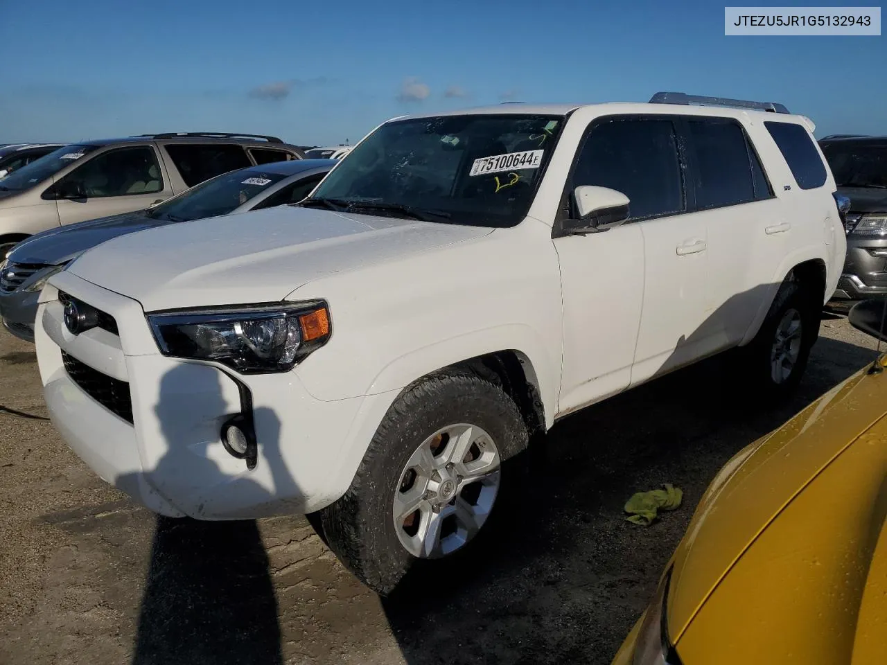 2016 Toyota 4Runner Sr5 VIN: JTEZU5JR1G5132943 Lot: 75100644