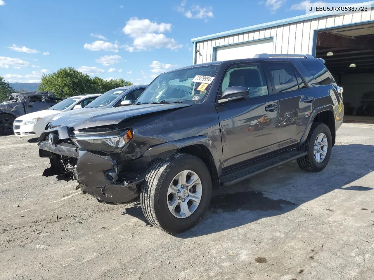 2016 Toyota 4Runner Sr5/Sr5 Premium VIN: JTEBU5JRXG5387723 Lot: 75479954