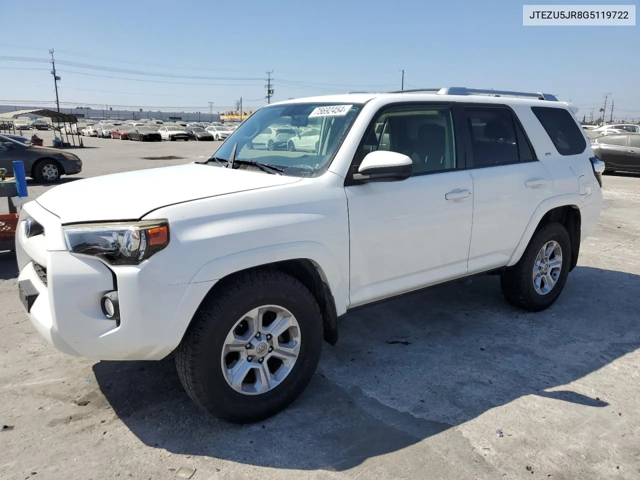 2016 Toyota 4Runner Sr5 VIN: JTEZU5JR8G5119722 Lot: 75692454