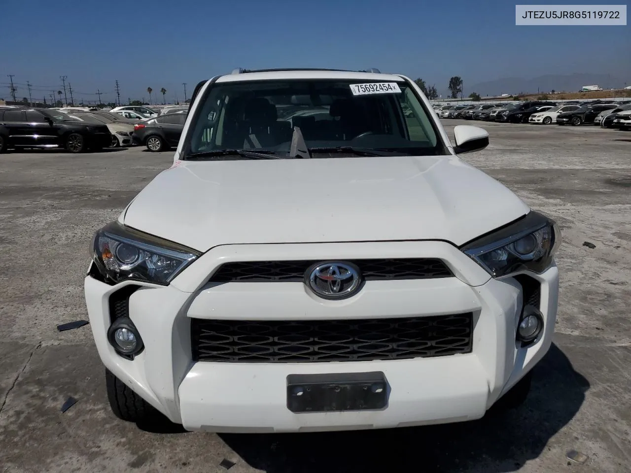 2016 Toyota 4Runner Sr5 VIN: JTEZU5JR8G5119722 Lot: 75692454