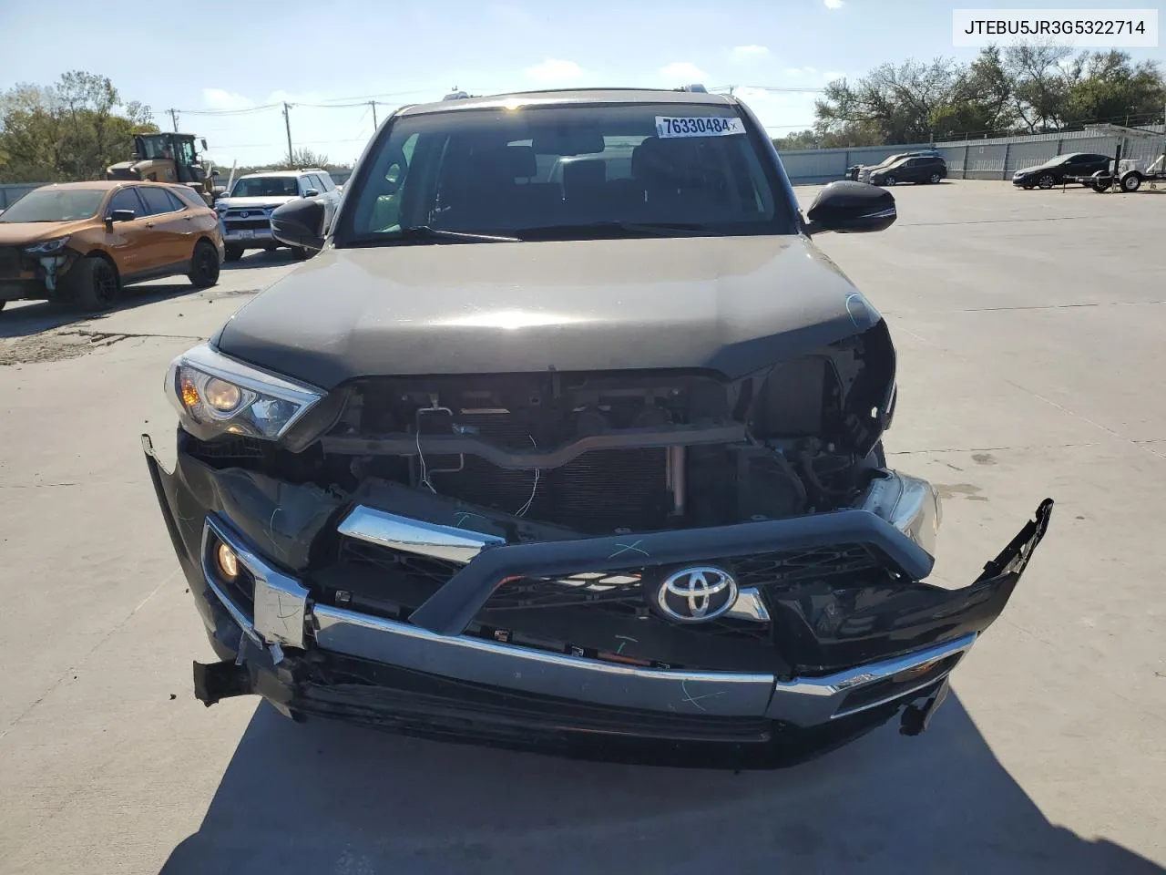 2016 Toyota 4Runner Sr5/Sr5 Premium VIN: JTEBU5JR3G5322714 Lot: 76330484