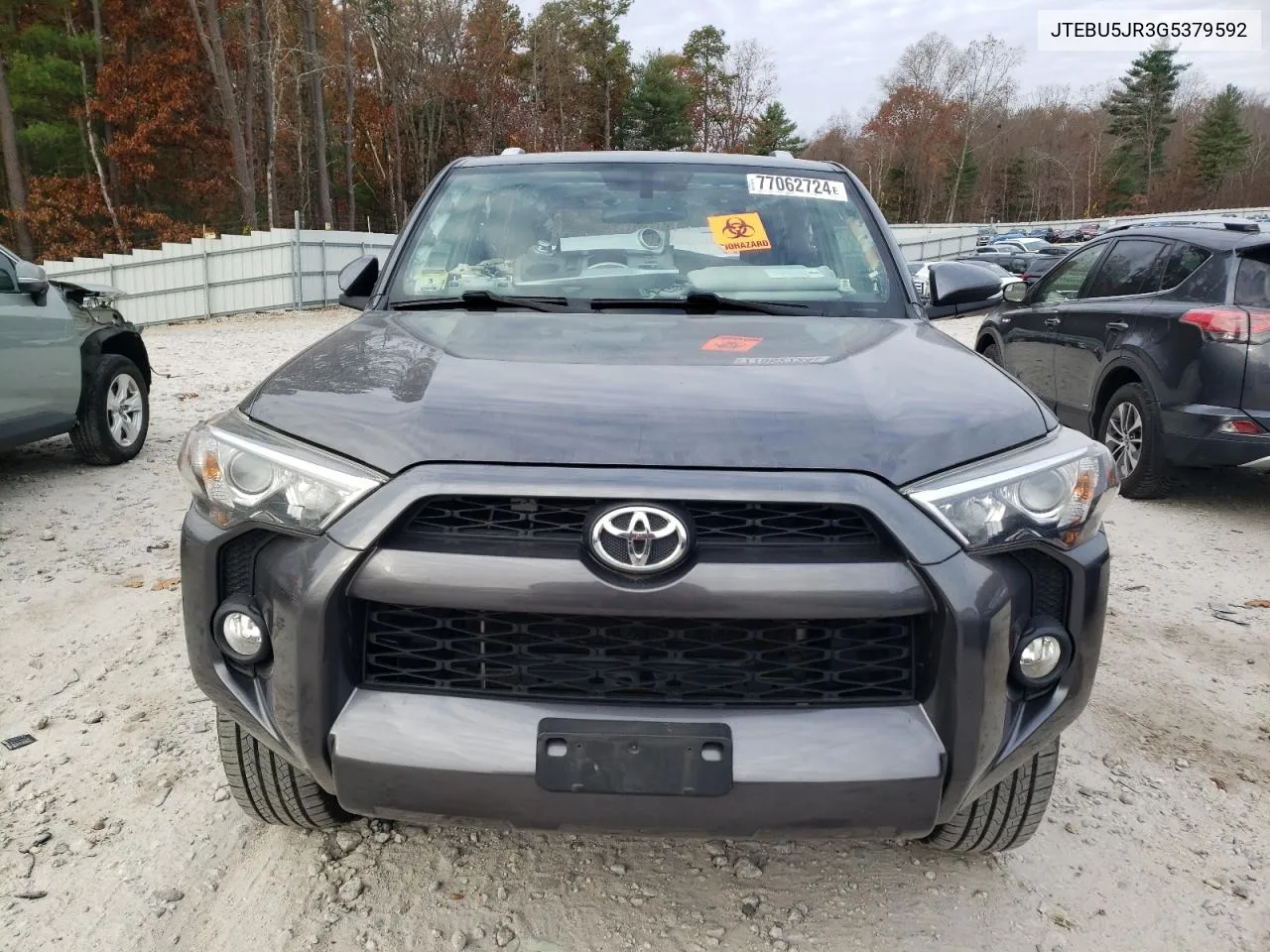 2016 Toyota 4Runner Sr5/Sr5 Premium VIN: JTEBU5JR3G5379592 Lot: 77062724