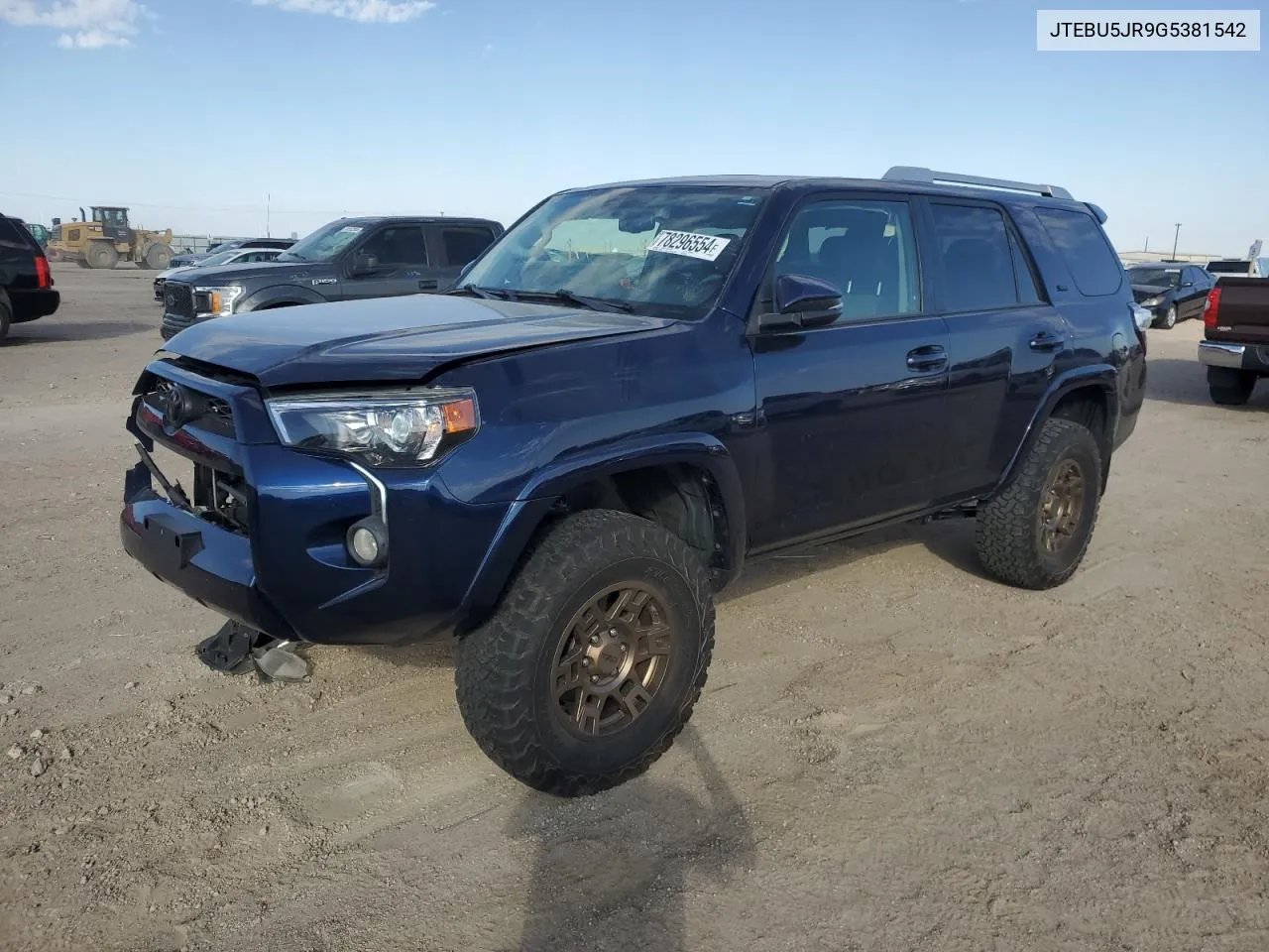 2016 Toyota 4Runner Sr5/Sr5 Premium VIN: JTEBU5JR9G5381542 Lot: 78296554