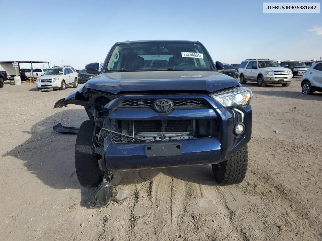 2016 Toyota 4Runner Sr5/Sr5 Premium VIN: JTEBU5JR9G5381542 Lot: 78296554