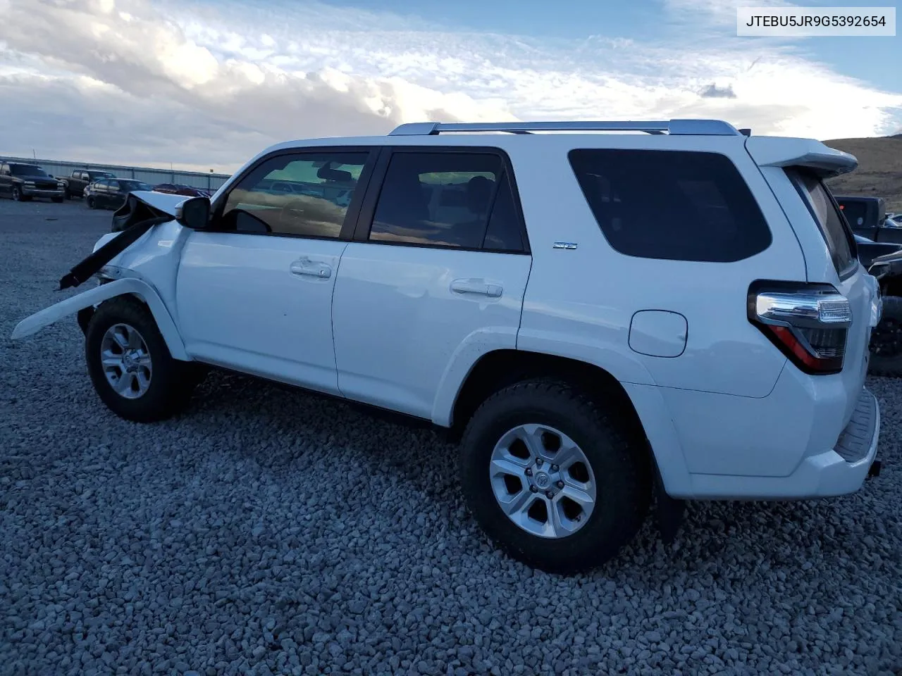 2016 Toyota 4Runner Sr5/Sr5 Premium VIN: JTEBU5JR9G5392654 Lot: 79518614