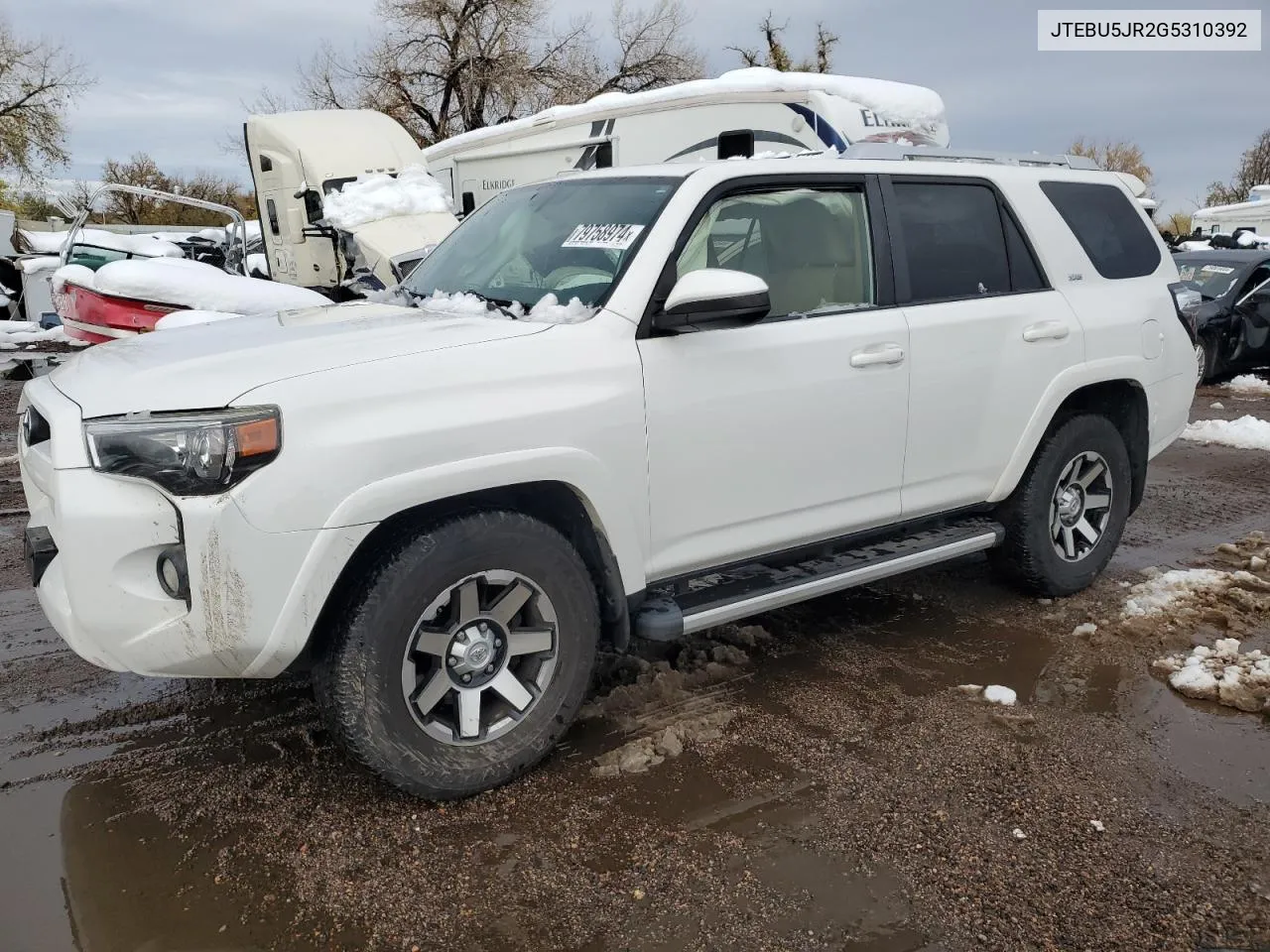 2016 Toyota 4Runner Sr5/Sr5 Premium VIN: JTEBU5JR2G5310392 Lot: 79758974