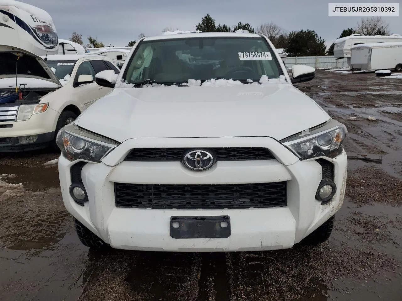 2016 Toyota 4Runner Sr5/Sr5 Premium VIN: JTEBU5JR2G5310392 Lot: 79758974