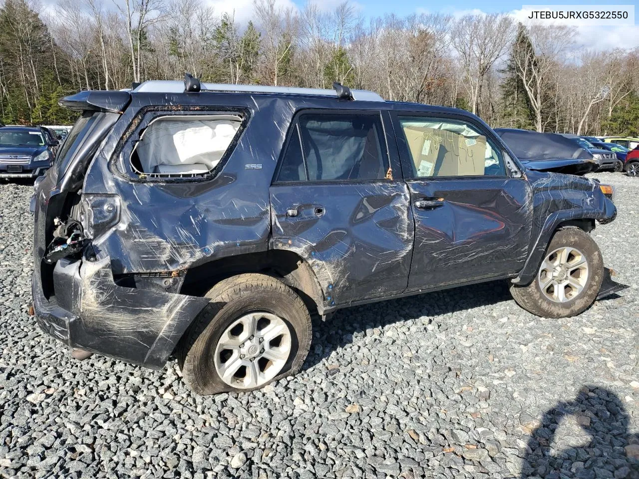 2016 Toyota 4Runner Sr5/Sr5 Premium VIN: JTEBU5JRXG5322550 Lot: 79814474