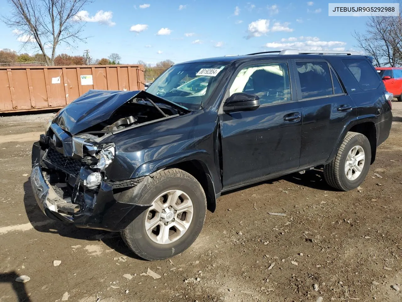 2016 Toyota 4Runner Sr5/Sr5 Premium VIN: JTEBU5JR9G5292988 Lot: 80192854